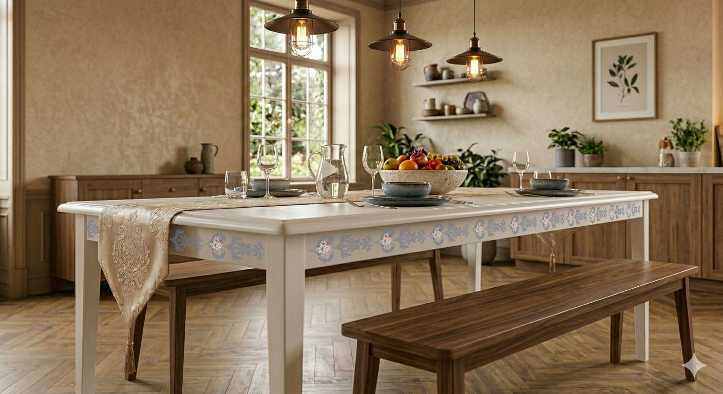 Romantic Damask Blu