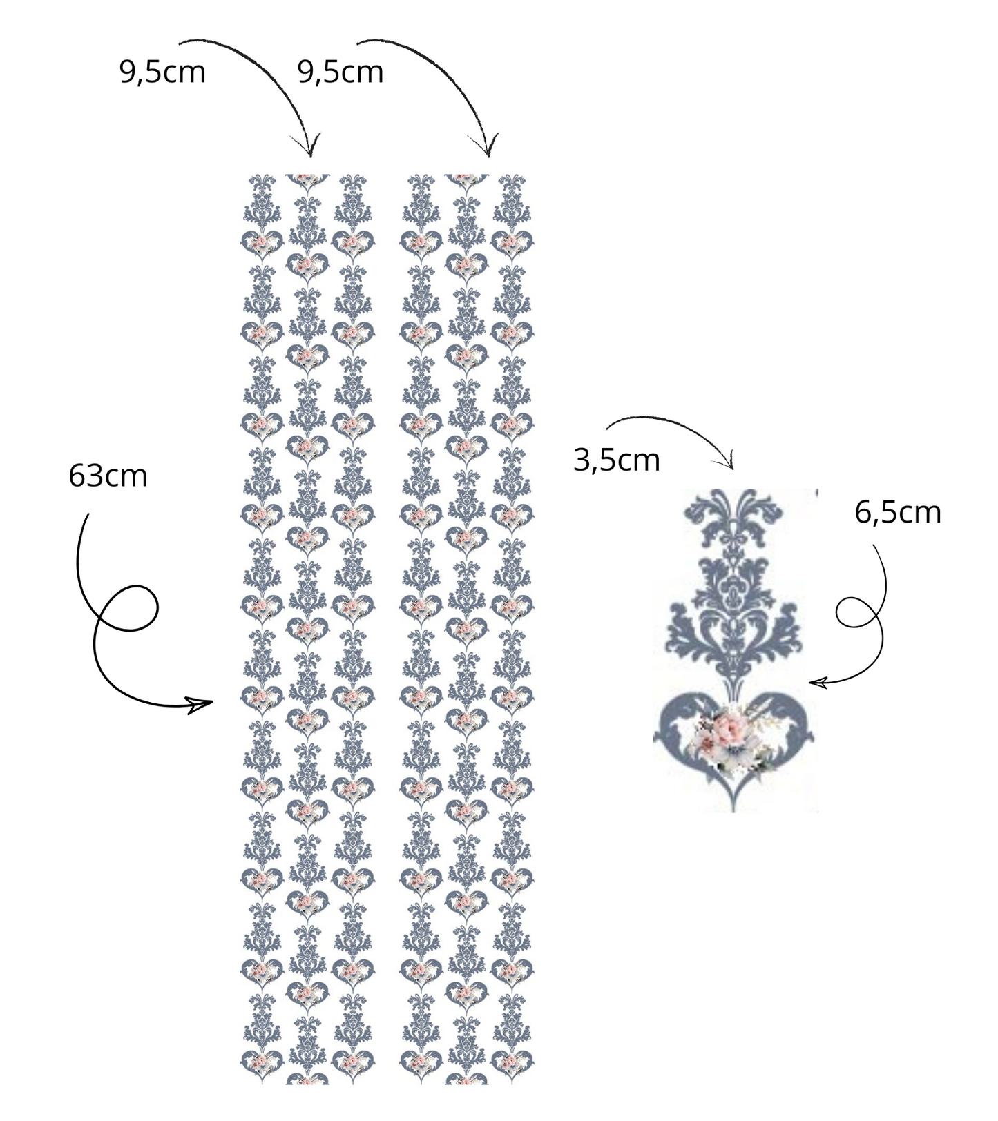 Romantic Damask Blu