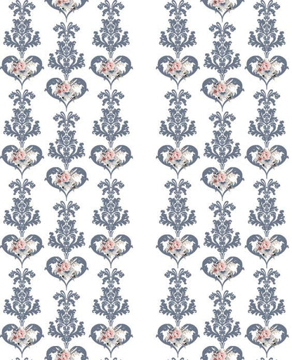 Romantic Damask Blu
