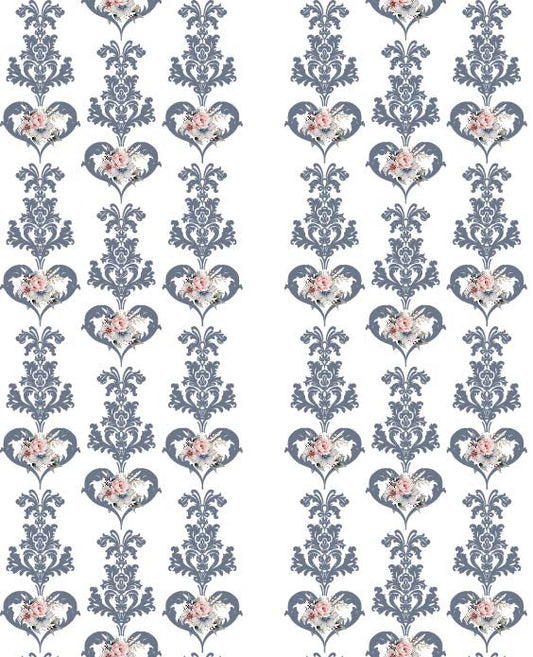 Romantic Damask Blu