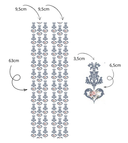 Romantic Damask Blu